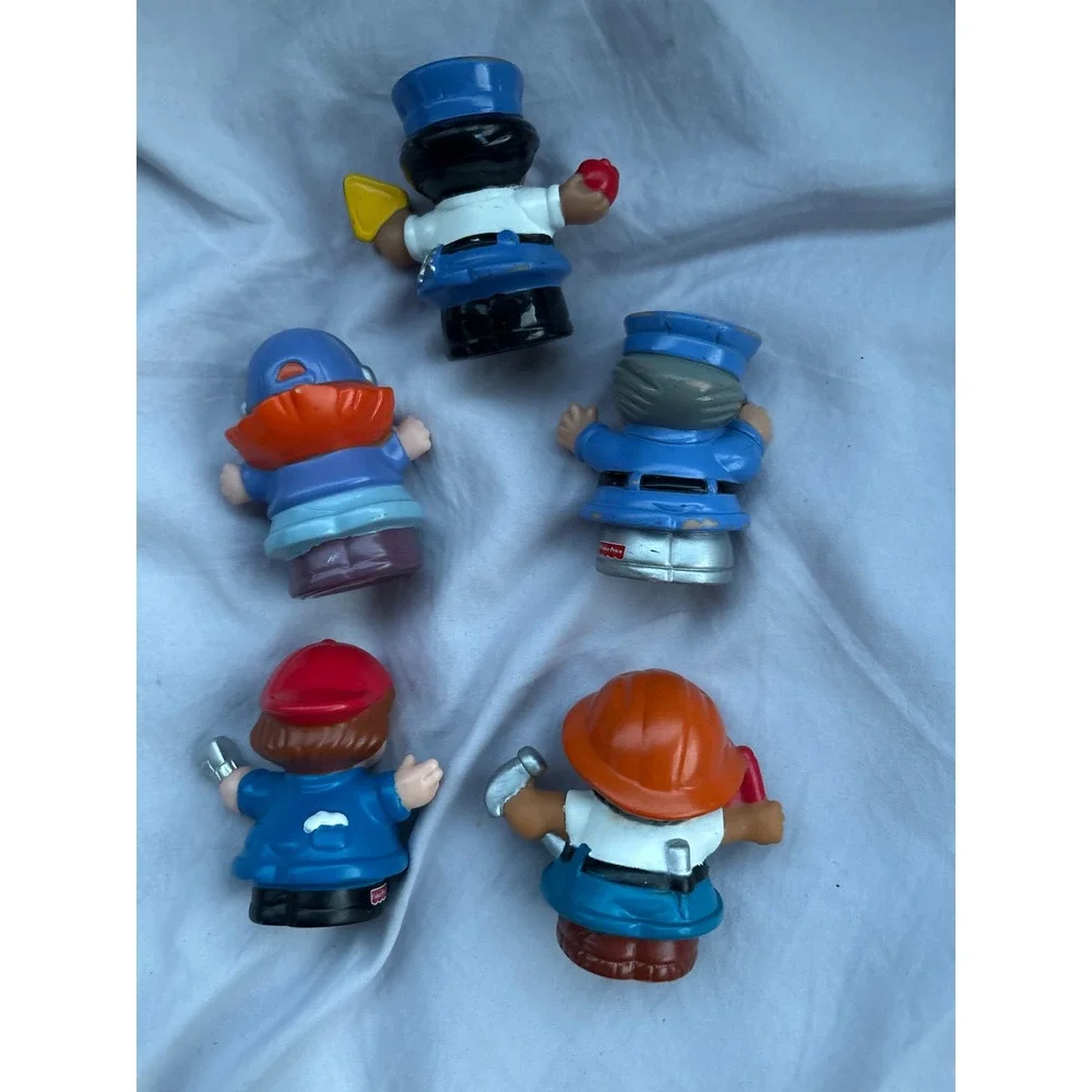 Fisher-Price Little People Community Workers Figures Lot of 5 Police Pilot Toy